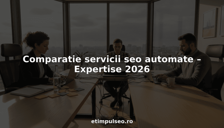 Comparatie servicii seo automate – Expertise 2026