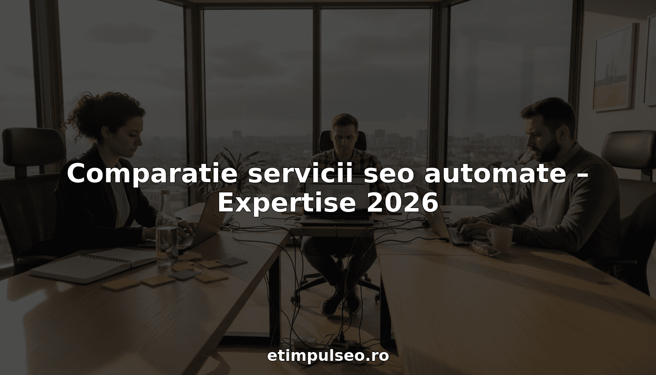 Comparatie servicii seo automate – Expertise 2026