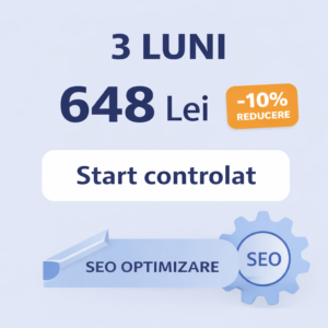 Abonament servicii optimizare SEO – 3 luni (plată integrală, -10%)